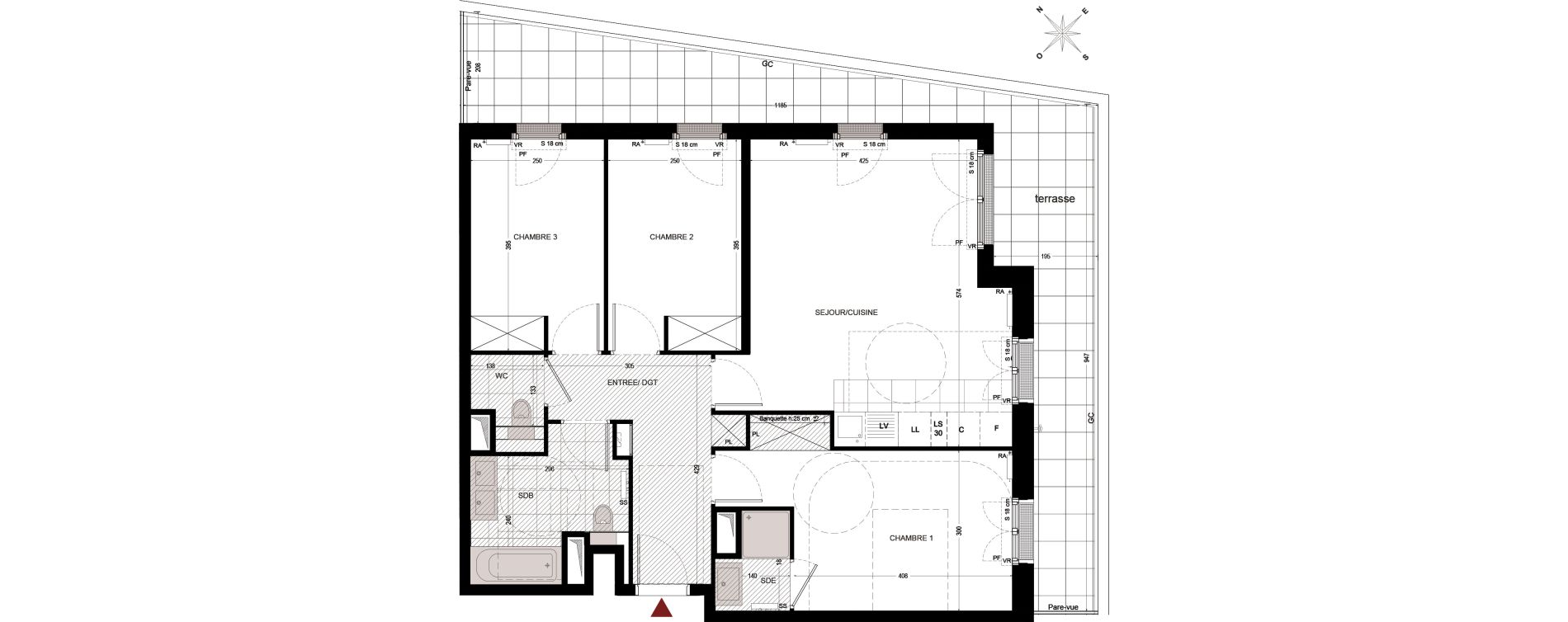 Appartement T4 de 79,45 m2 &agrave; Enghien-Les-Bains Centre ville - tour du lac