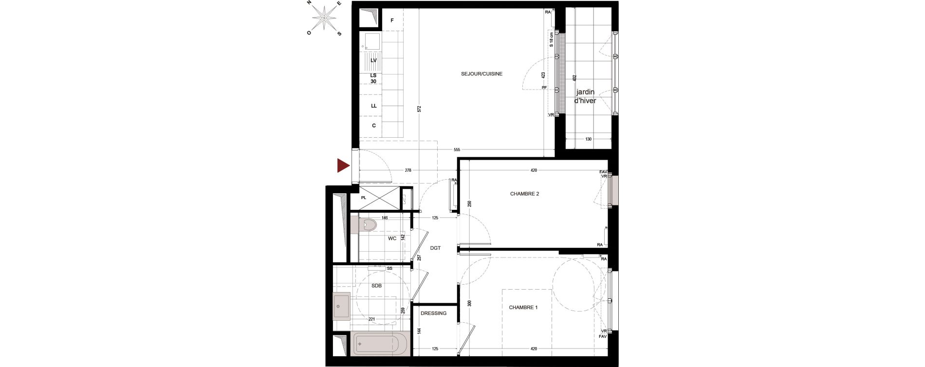 Appartement T3 de 62,37 m2 &agrave; Enghien-Les-Bains Centre ville - tour du lac
