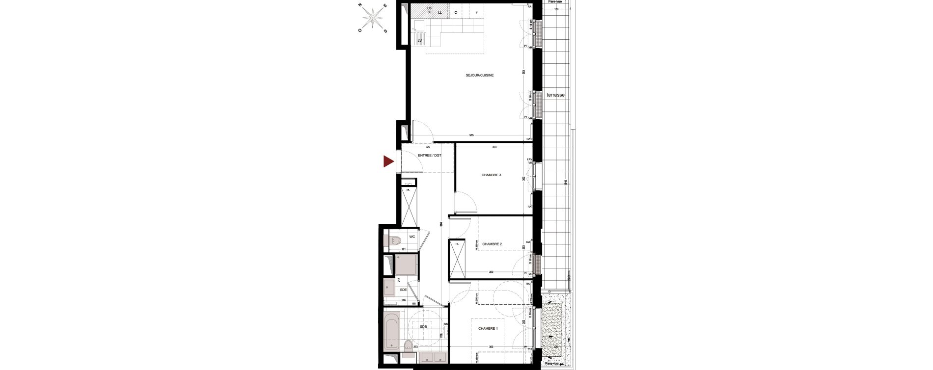 Appartement T4 de 82,50 m2 &agrave; Enghien-Les-Bains Centre ville - tour du lac