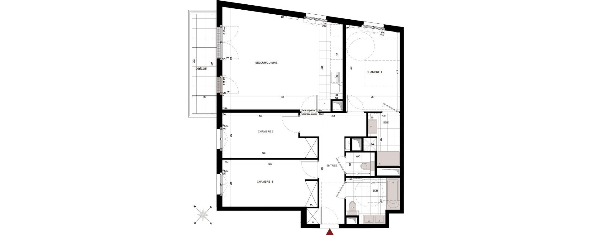 Appartement T4 de 91,12 m2 &agrave; Enghien-Les-Bains Centre ville - tour du lac