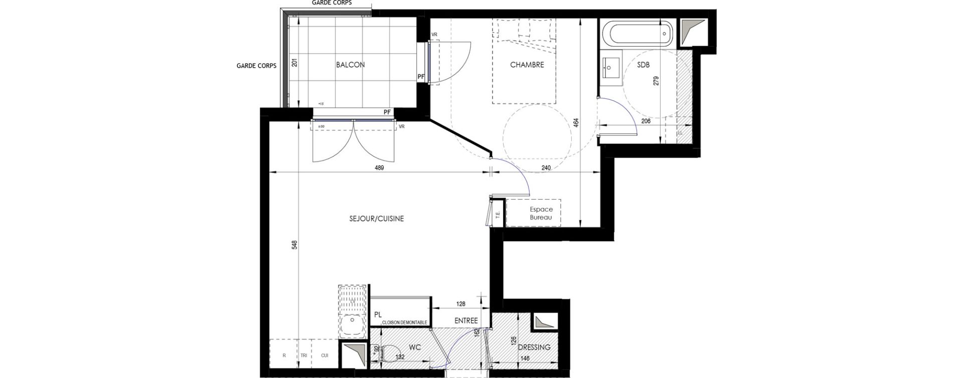 Appartement T2 de 47,10 m2 &agrave; Ermont Les esp&eacute;rances