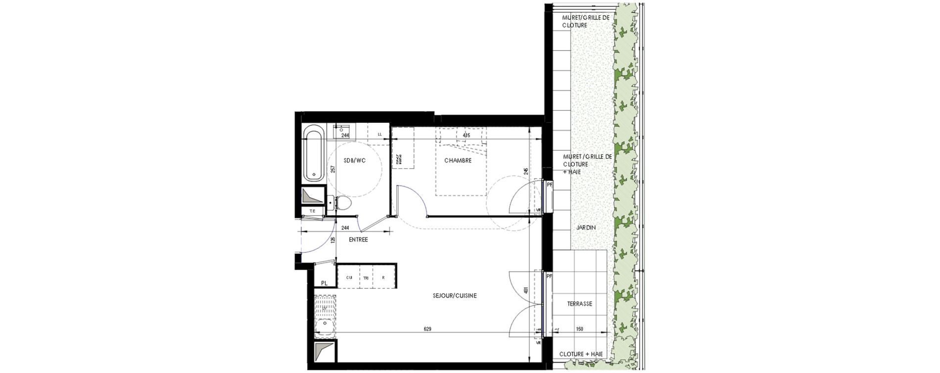 Appartement T2 de 40,88 m2 &agrave; Ermont Les esp&eacute;rances