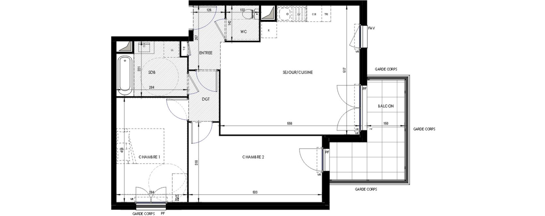 Appartement T3 de 65,92 m2 &agrave; Ermont Les esp&eacute;rances