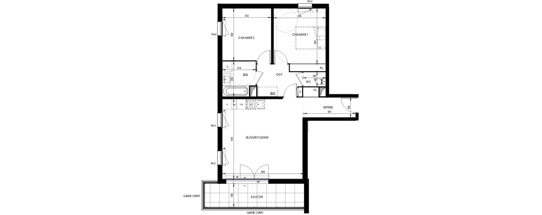 Appartement T3 de 65,86 m2 &agrave; Ermont Les esp&eacute;rances