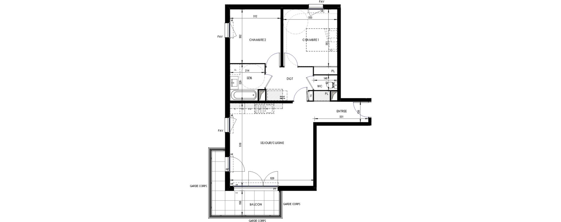 Appartement T3 de 65,86 m2 &agrave; Ermont Les esp&eacute;rances