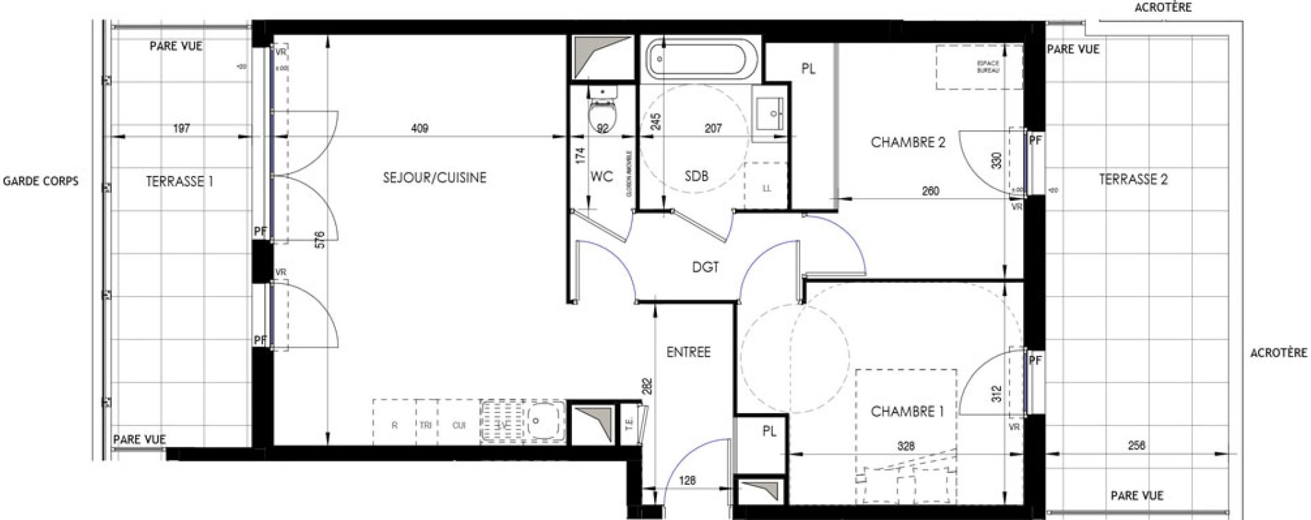 Appartement T3 de 61,49 m2 &agrave; Ermont Les esp&eacute;rances