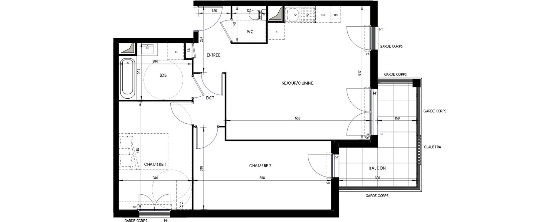 Appartement T3 de 65,91 m2 &agrave; Ermont Les esp&eacute;rances