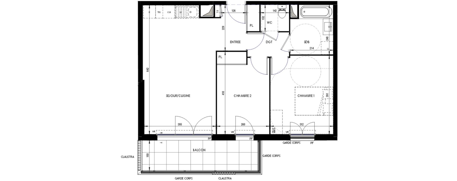 Appartement T3 de 58,48 m2 &agrave; Ermont Les esp&eacute;rances