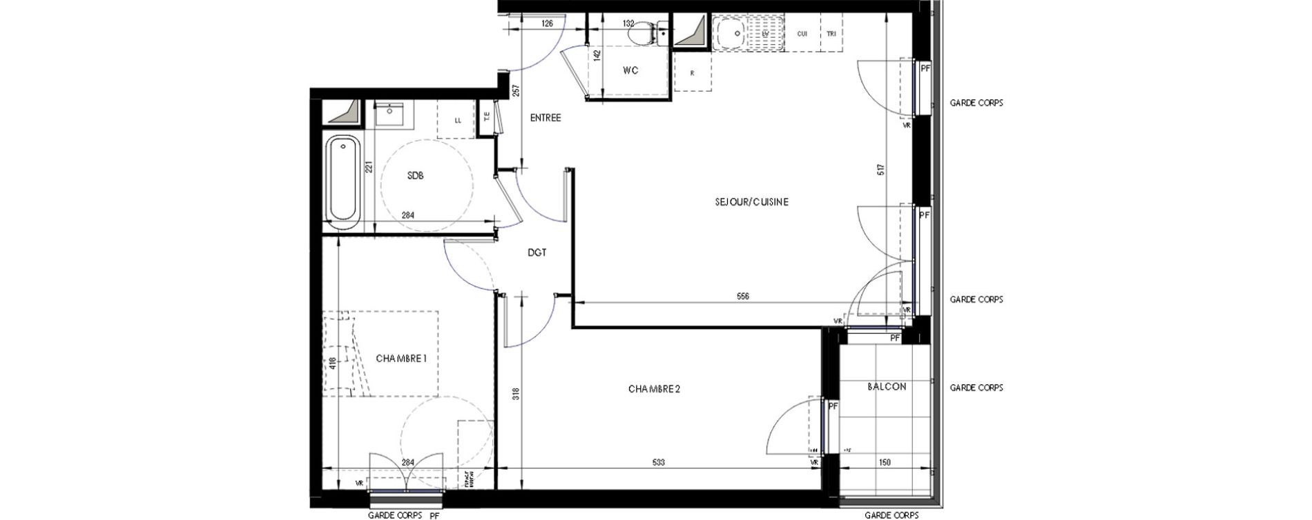 Appartement T3 de 65,92 m2 &agrave; Ermont Les esp&eacute;rances