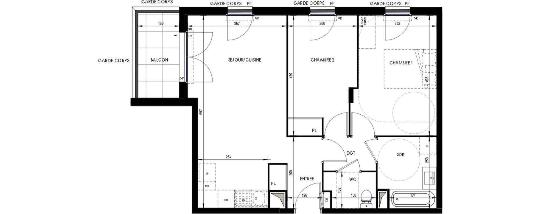 Appartement T3 de 59,13 m2 &agrave; Ermont Les esp&eacute;rances