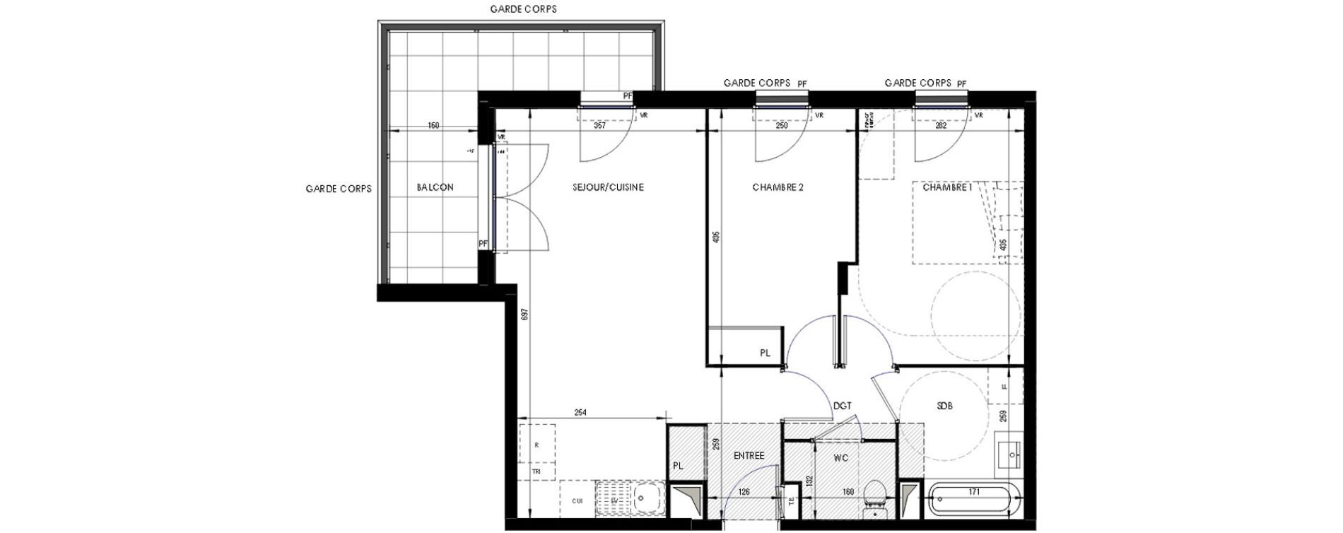 Appartement T3 de 59,14 m2 &agrave; Ermont Les esp&eacute;rances