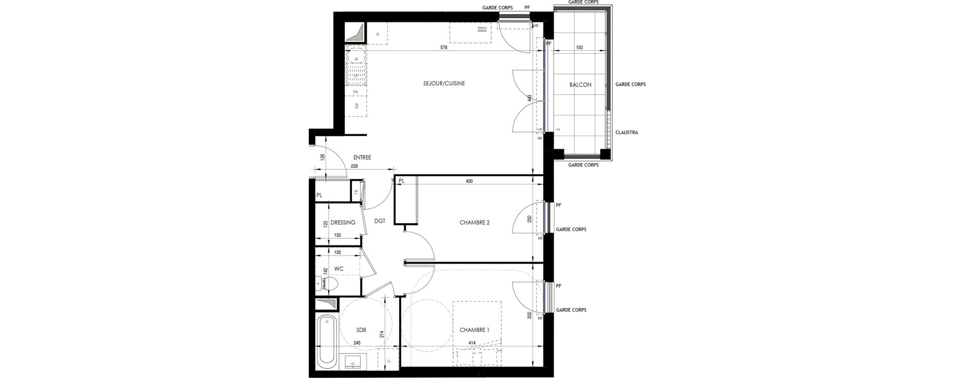 Appartement T3 de 61,89 m2 &agrave; Ermont Les esp&eacute;rances