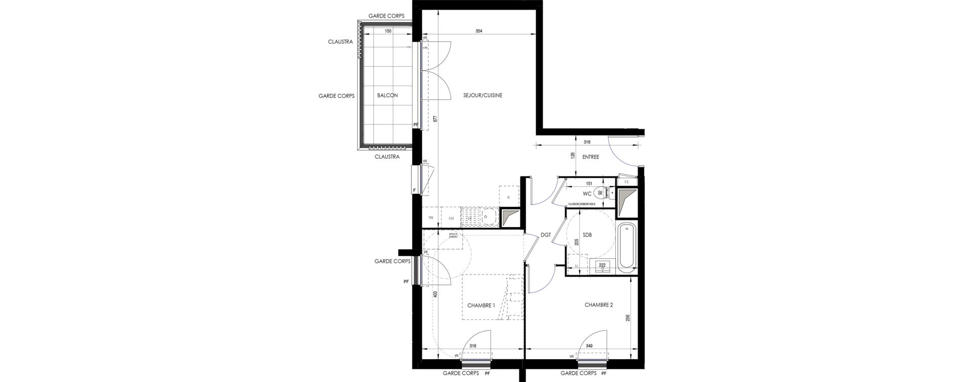 Appartement T3 de 57,86 m2 &agrave; Ermont Les esp&eacute;rances