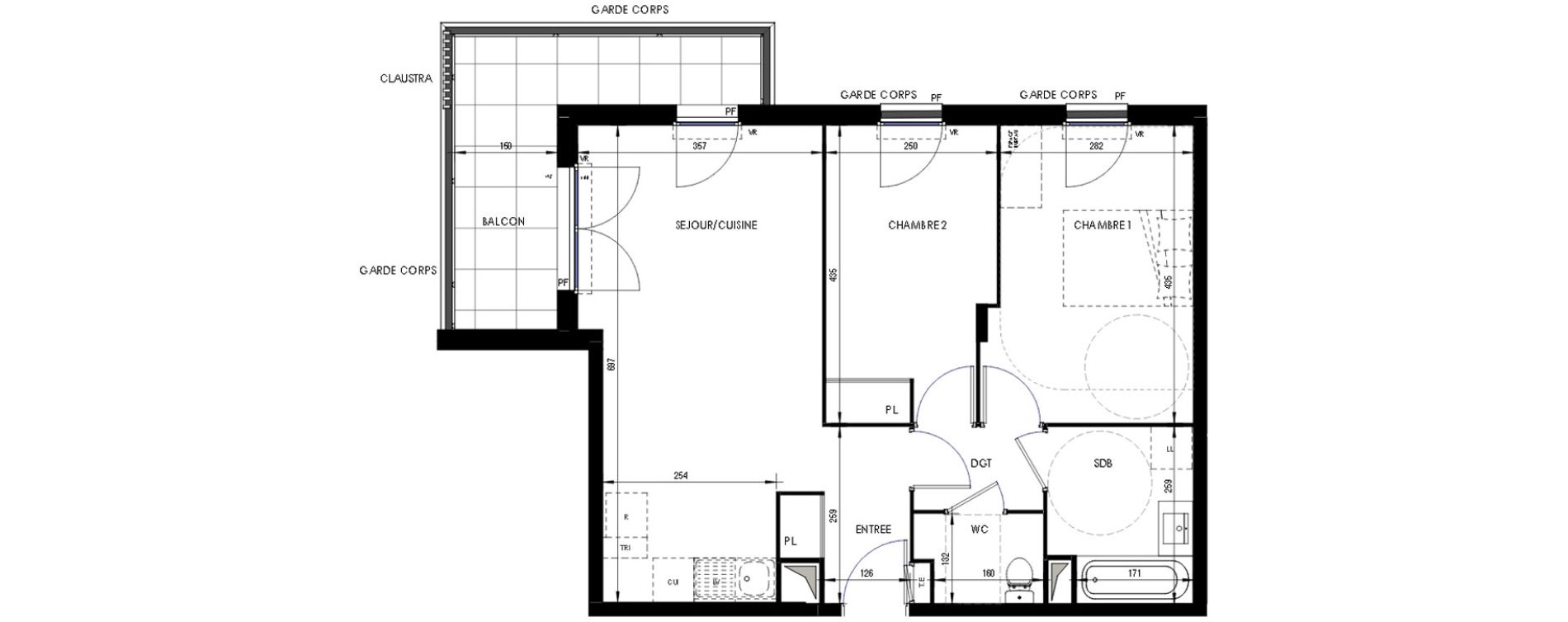 Appartement T3 de 59,13 m2 &agrave; Ermont Les esp&eacute;rances