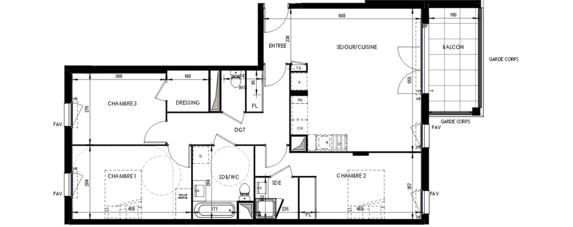 Appartement T4 de 87,64 m2 &agrave; Ermont Les esp&eacute;rances