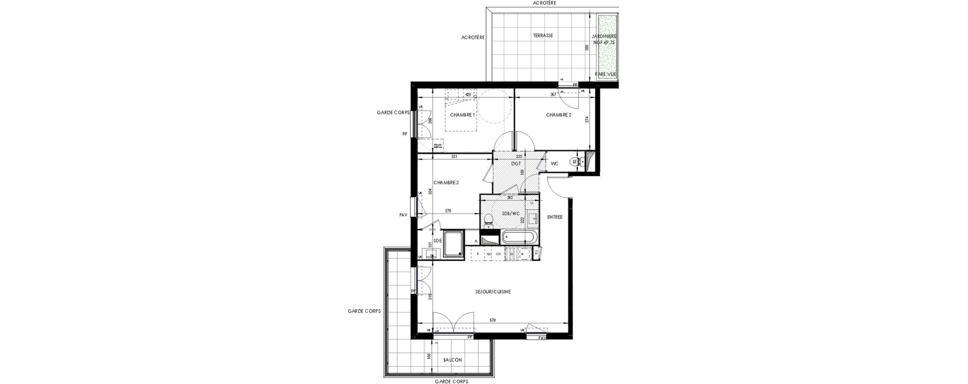 Appartement T4 de 74,29 m2 &agrave; Ermont Les esp&eacute;rances