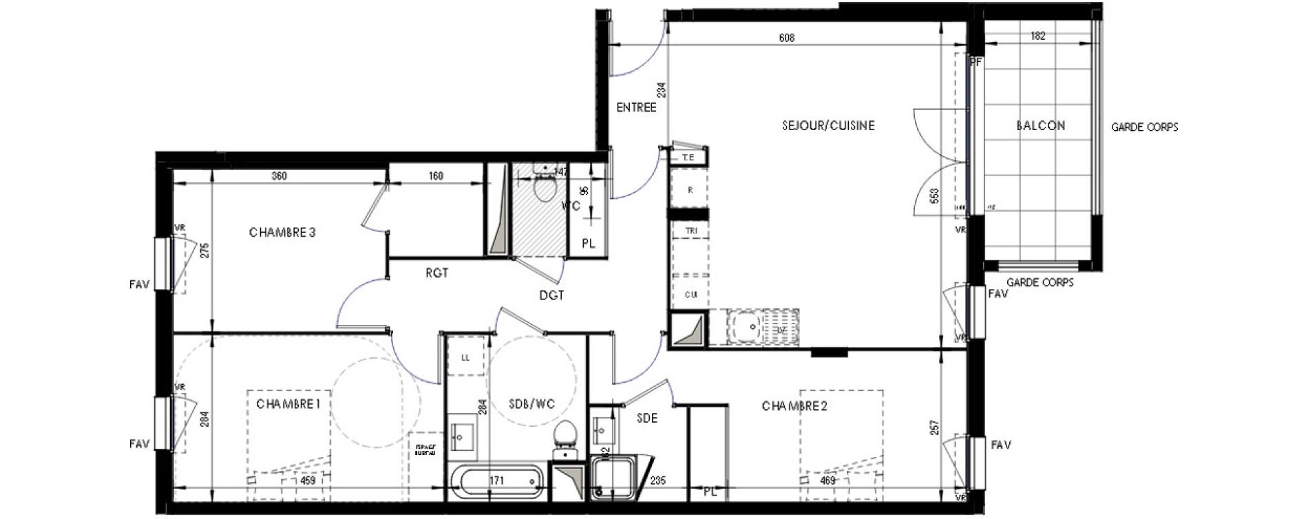 Appartement T4 de 87,64 m2 &agrave; Ermont Les esp&eacute;rances