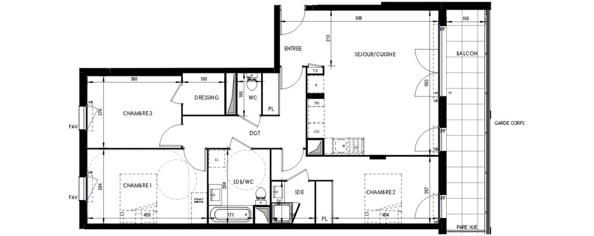 Appartement T4 de 87,64 m2 &agrave; Ermont Les esp&eacute;rances