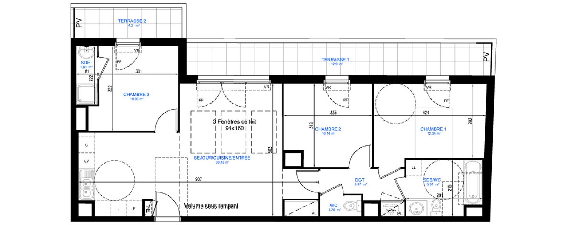 Appartement T4 de 78,92 m2 &agrave; Ermont Centre