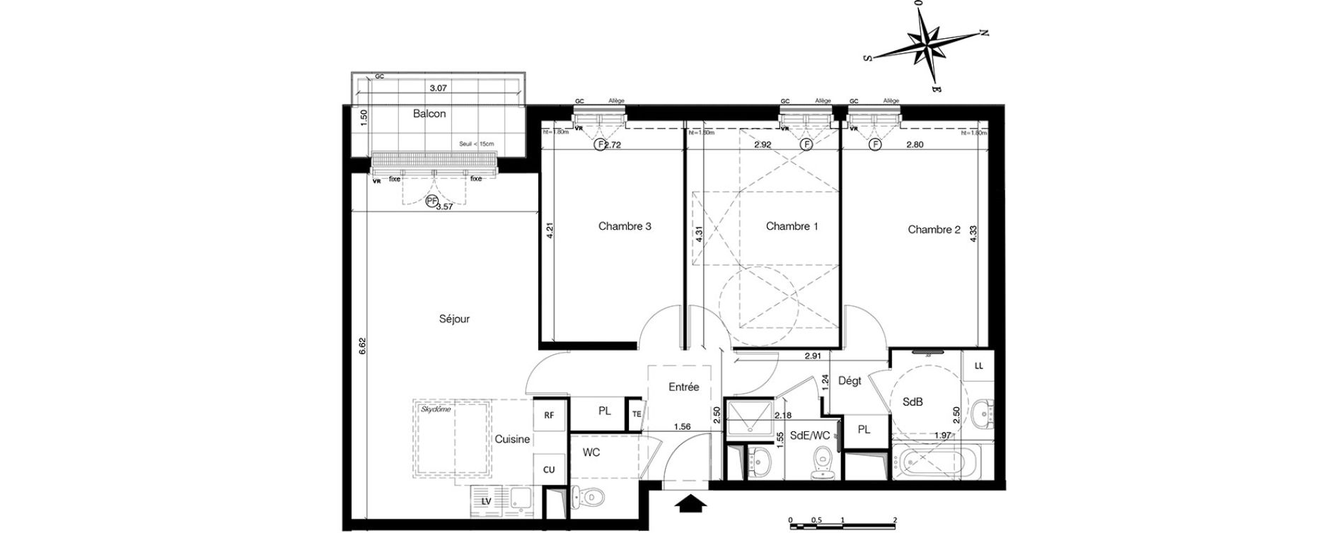 Appartement T4 de 80,28 m2 &agrave; Franconville Centre