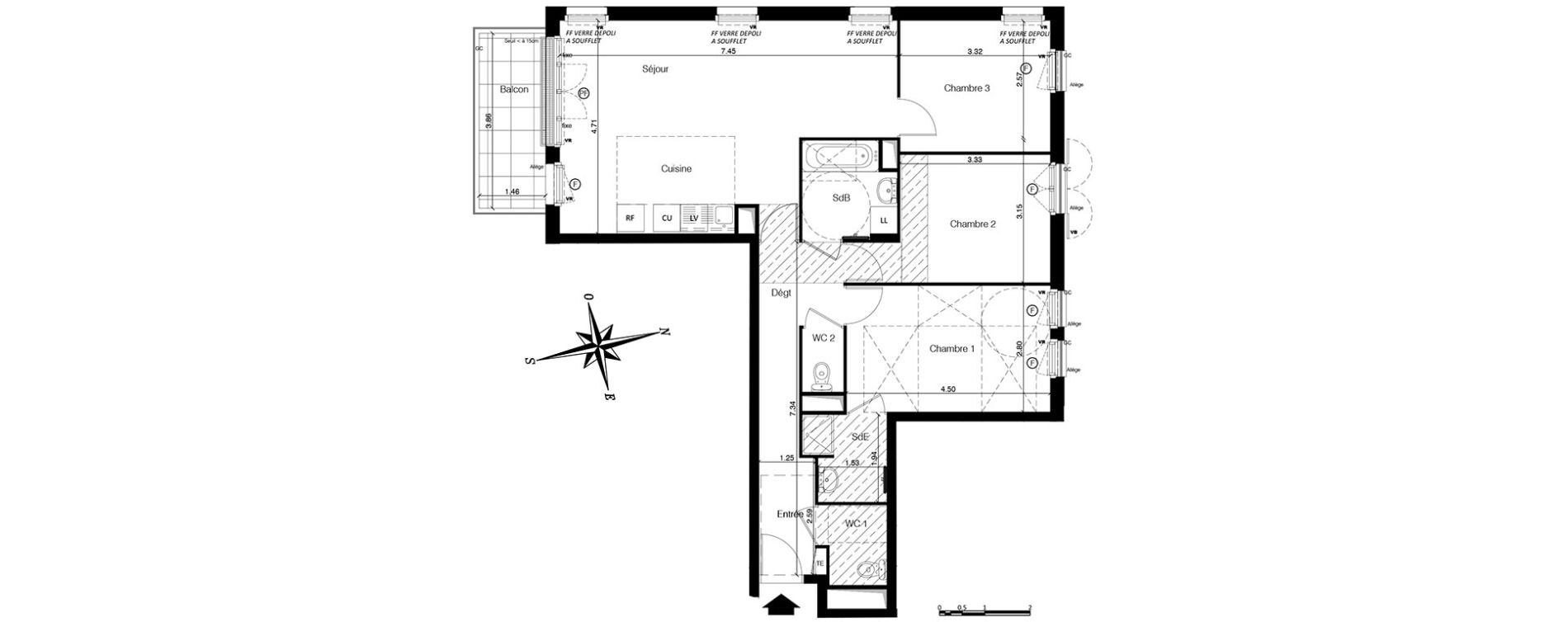 Appartement T4 de 83,70 m2 &agrave; Franconville Centre