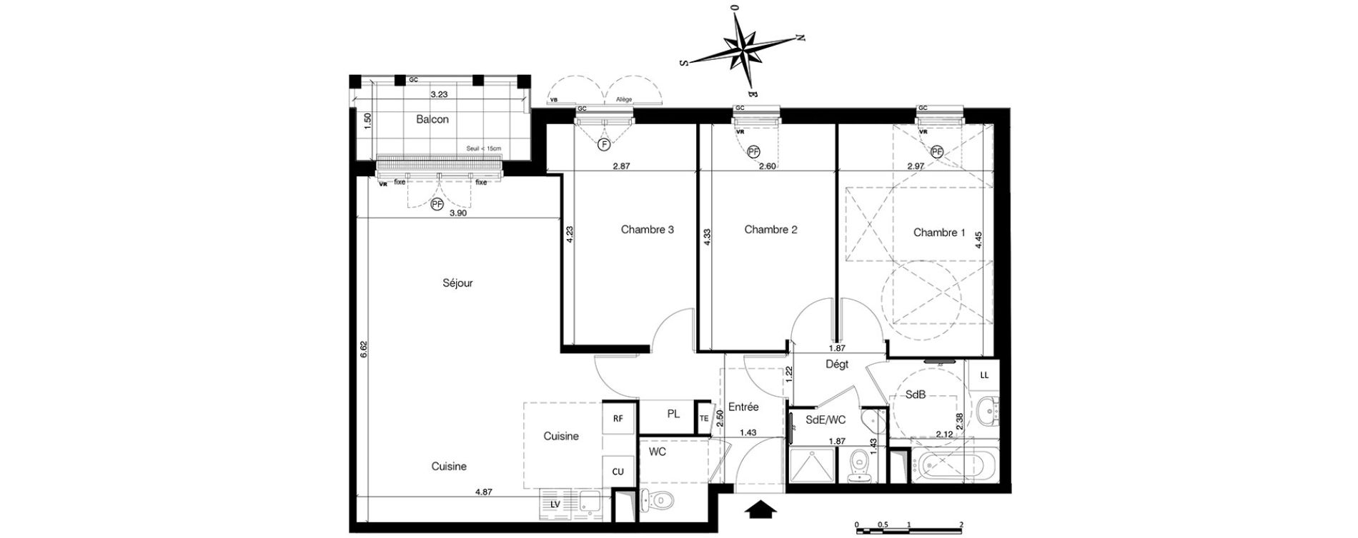 Appartement T4 de 82,64 m2 &agrave; Franconville Centre