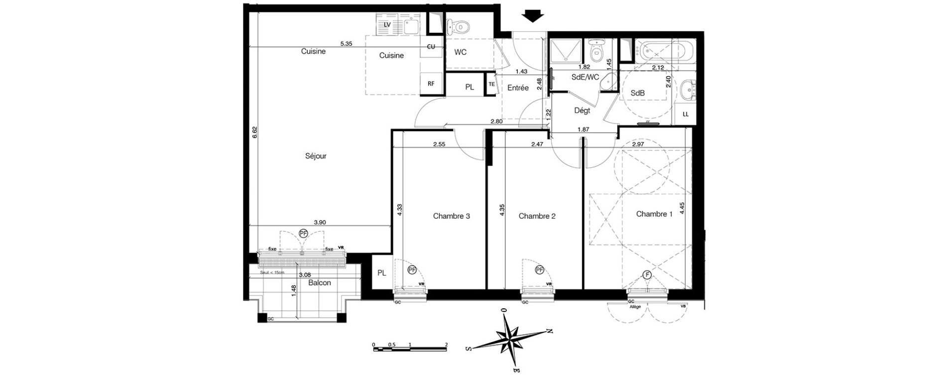 Appartement T4 de 83,04 m2 &agrave; Franconville Centre