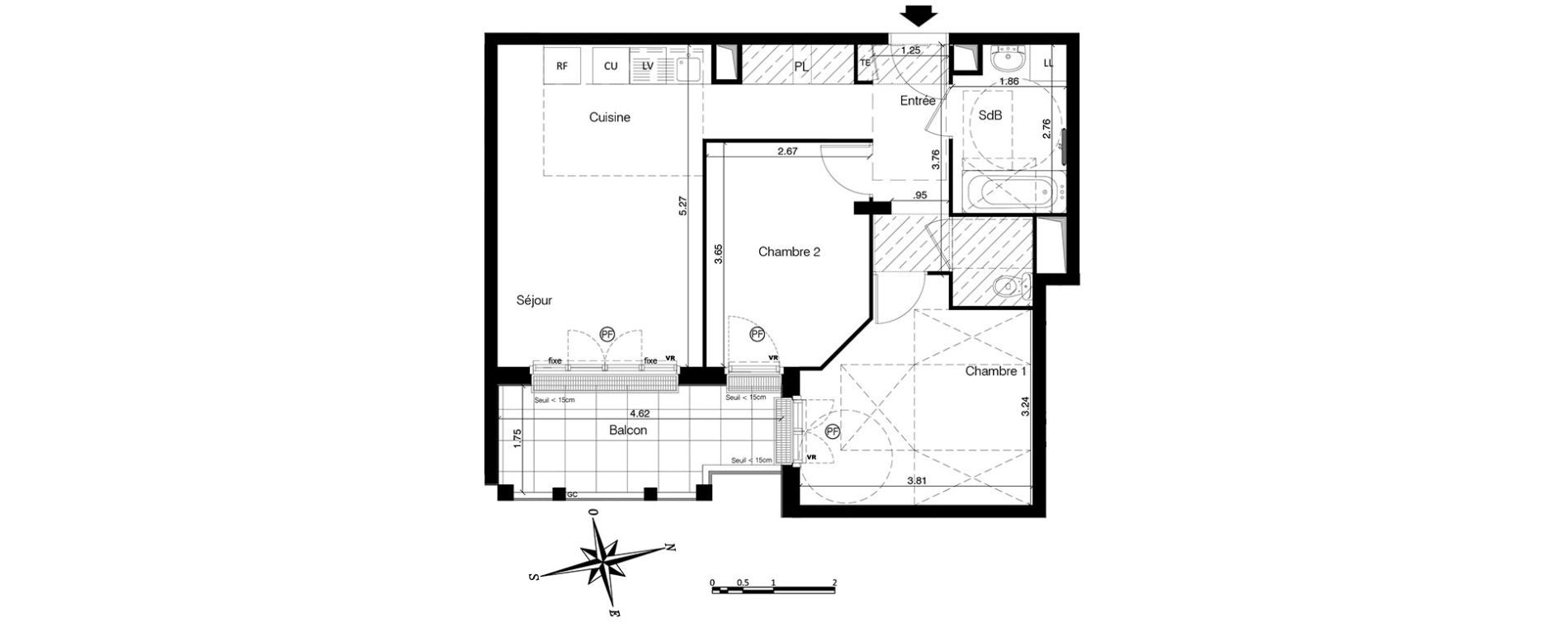 Appartement T3 de 54,40 m2 &agrave; Franconville Centre
