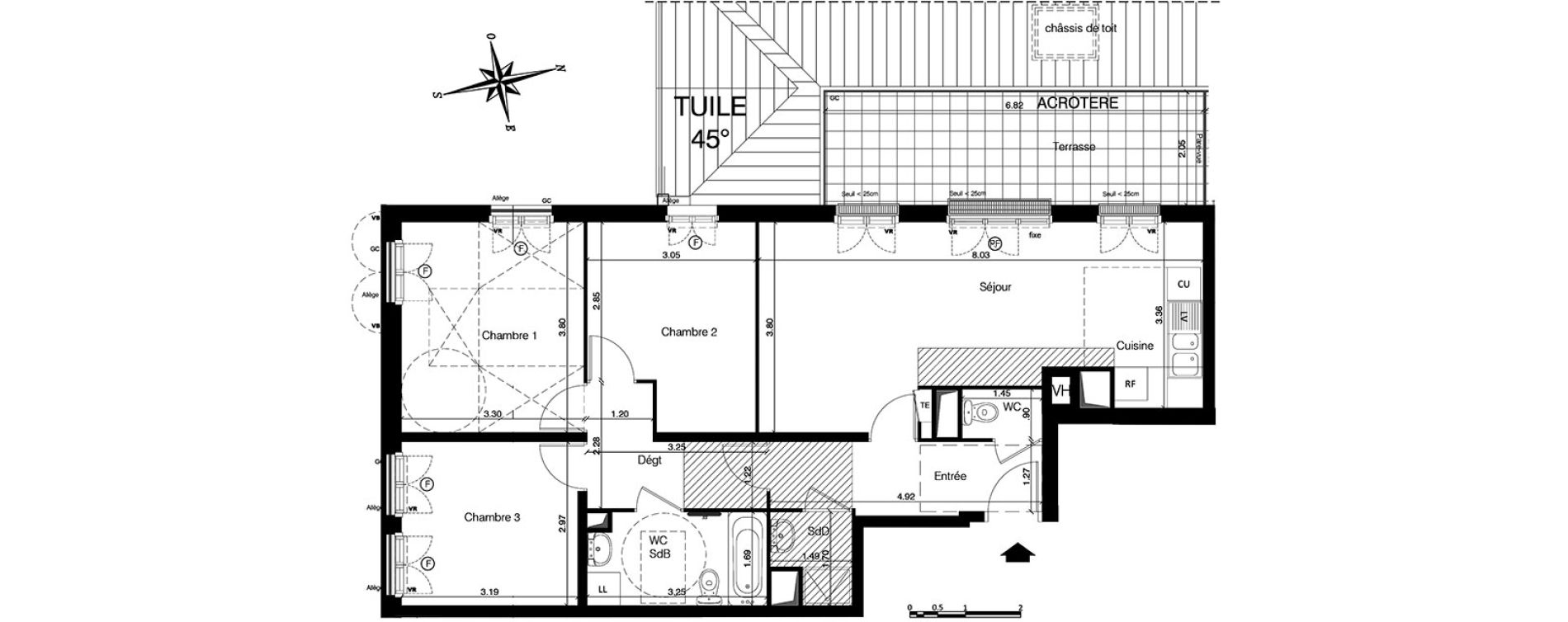 Appartement T4 de 79,35 m2 &agrave; Franconville Centre