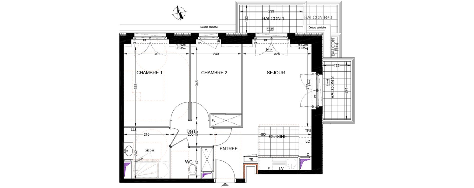 Appartement T3 de 53,22 m2 &agrave; Franconville Centre