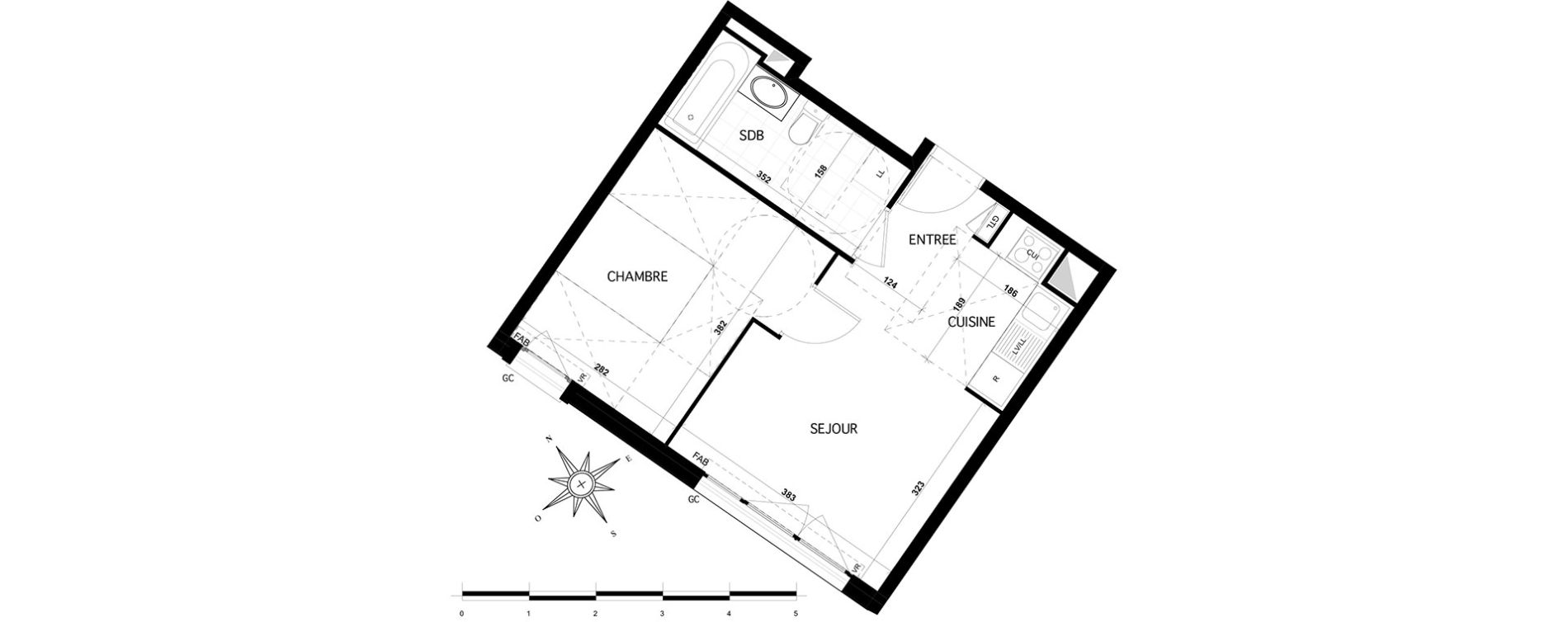 Appartement T2 de 36,83 m2 &agrave; Franconville Centre