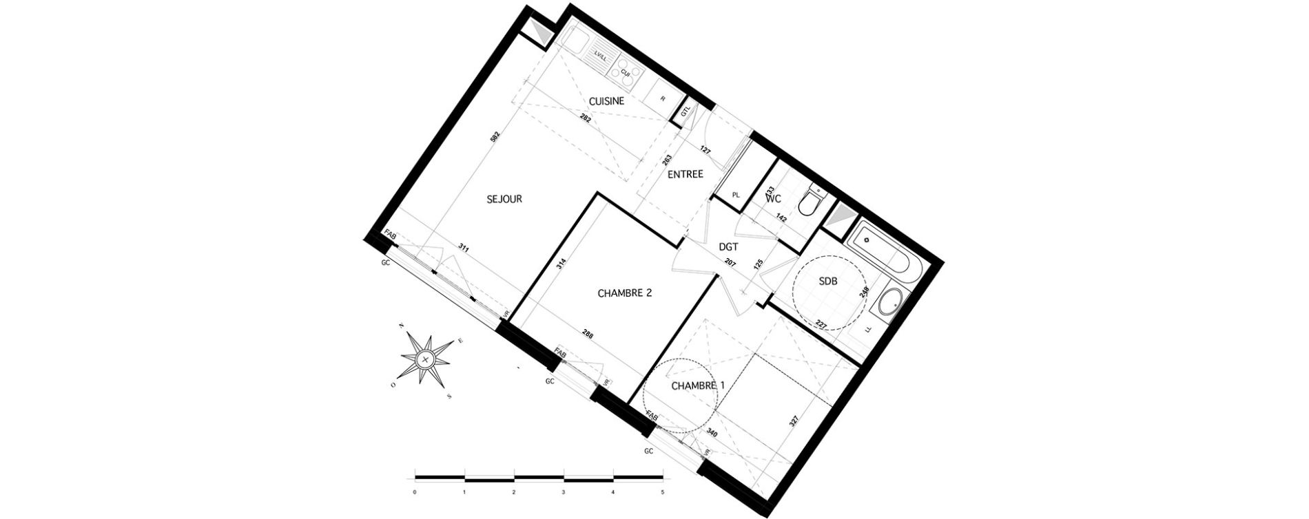 Appartement T3 de 53,27 m2 &agrave; Franconville Centre
