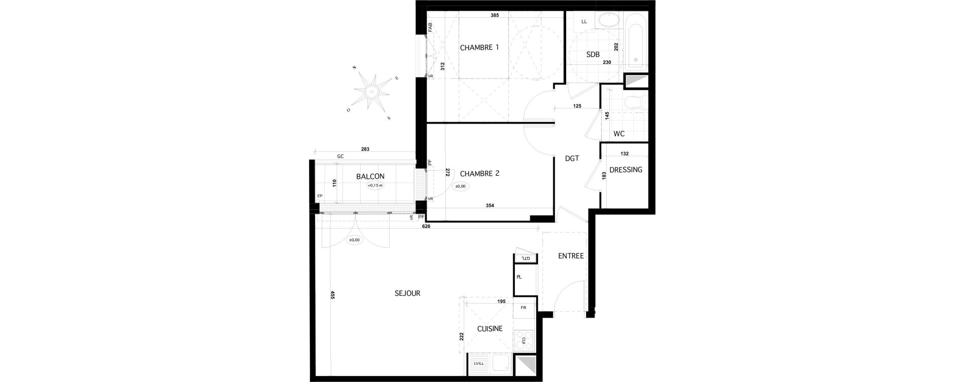 Appartement T3 de 65,14 m2 &agrave; Franconville Centre