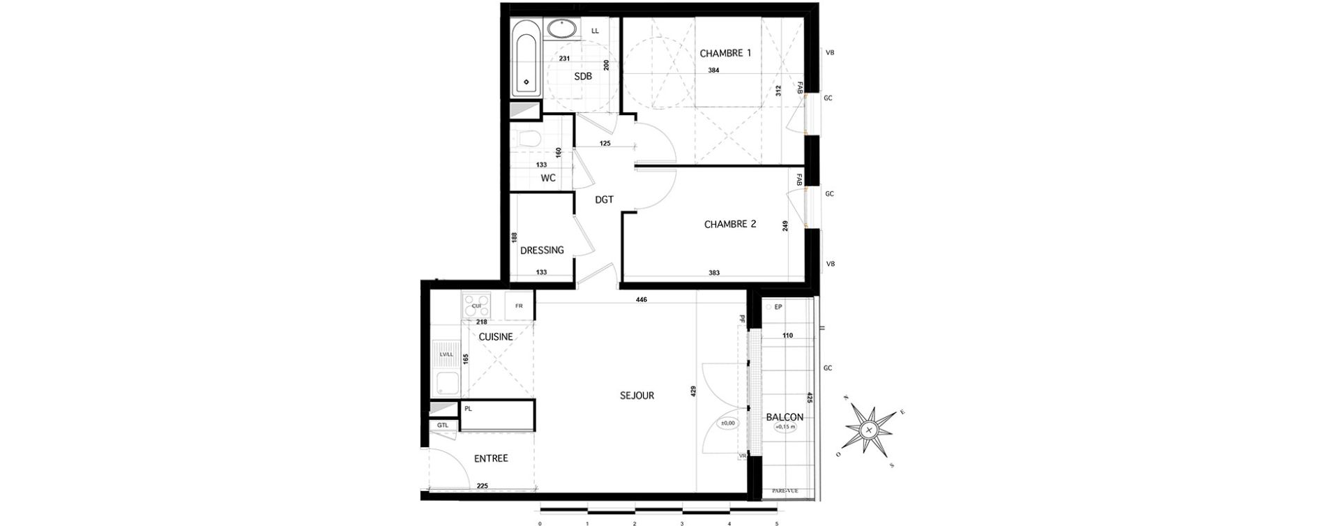Appartement T3 de 62,11 m2 &agrave; Franconville Centre