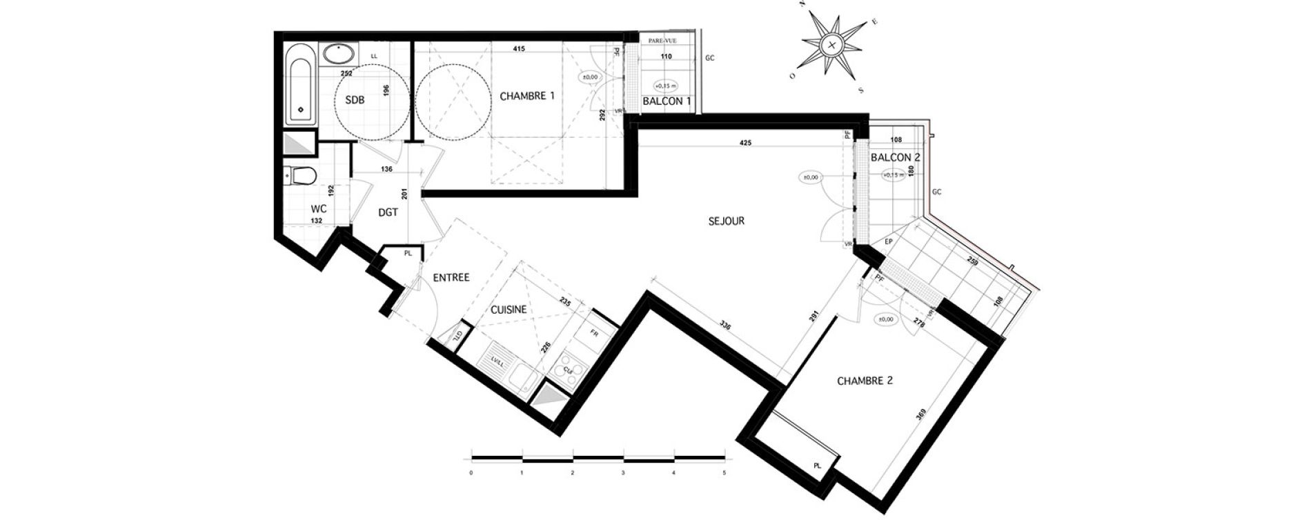Appartement T3 de 65,24 m2 &agrave; Franconville Centre