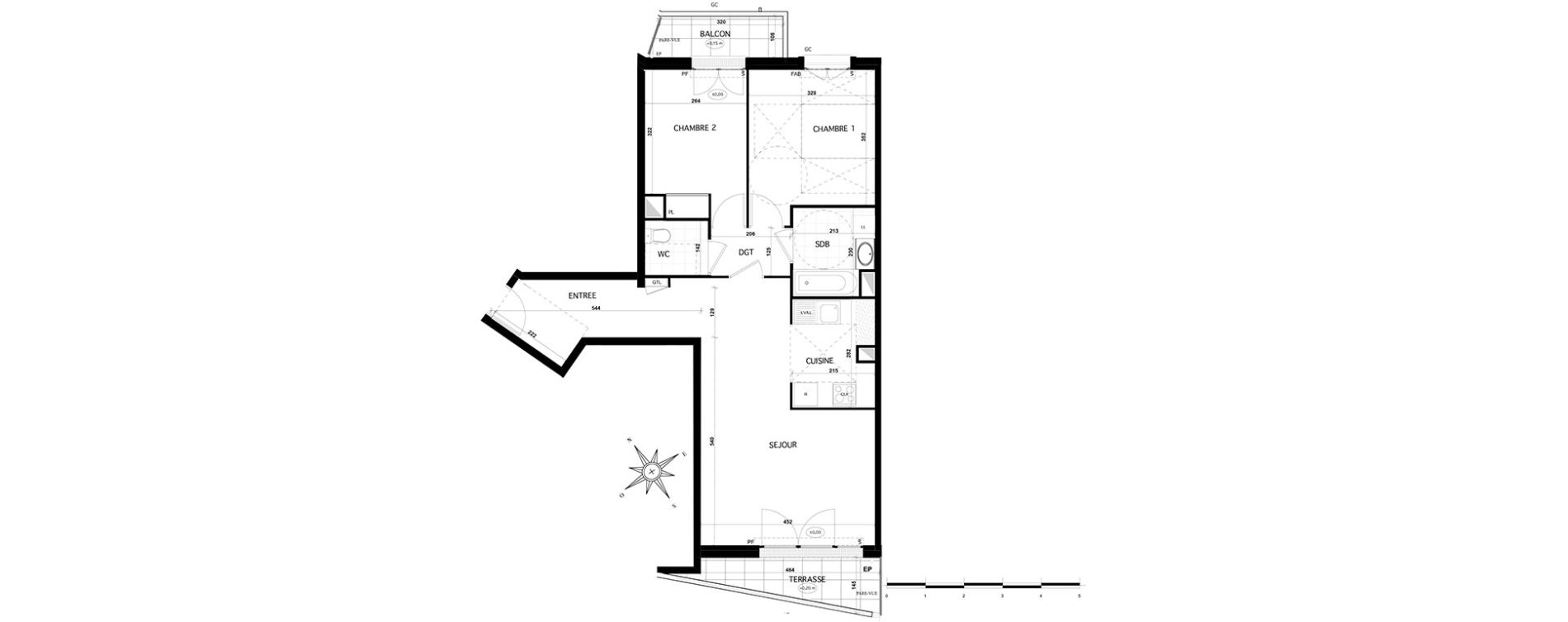 Appartement T3 de 69,73 m2 &agrave; Franconville Centre