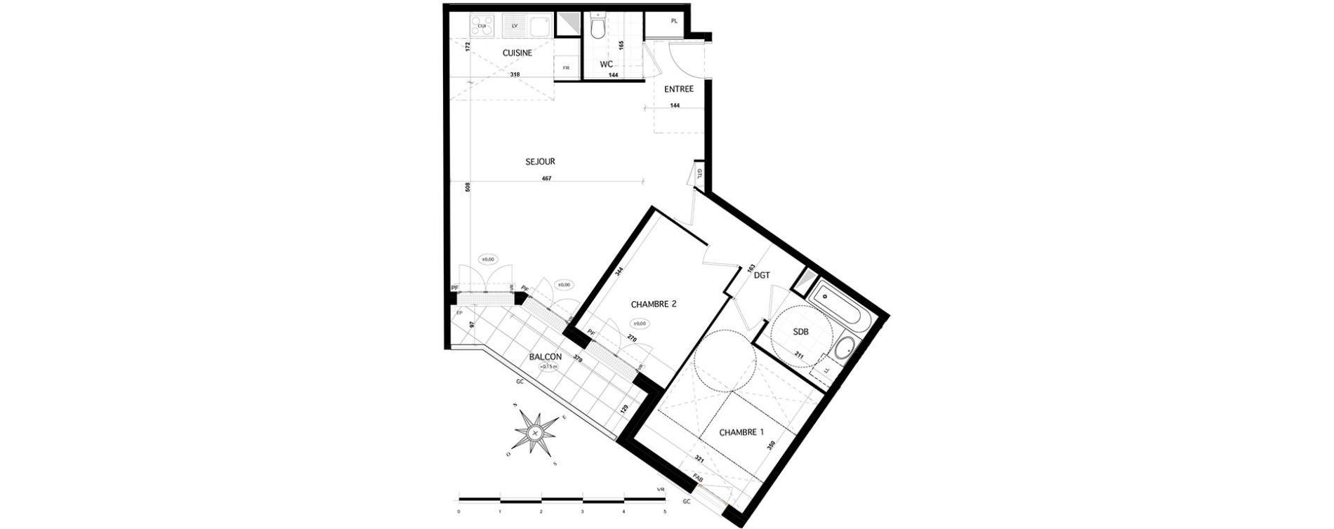 Appartement T3 de 66,54 m2 &agrave; Franconville Centre