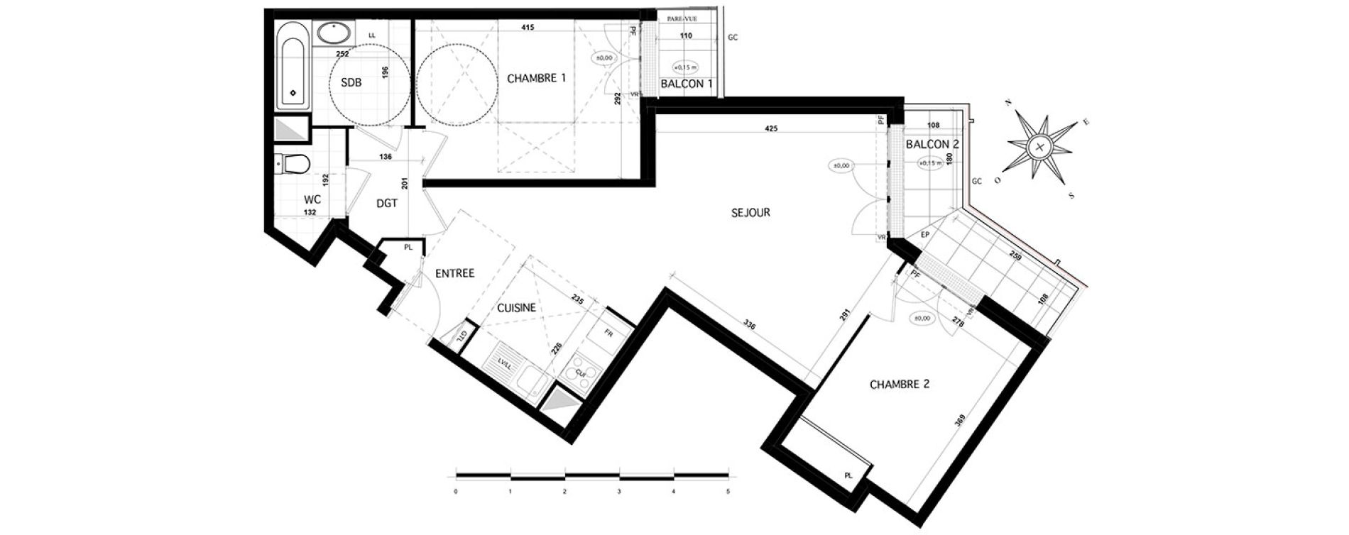 Appartement T3 de 65,24 m2 &agrave; Franconville Centre