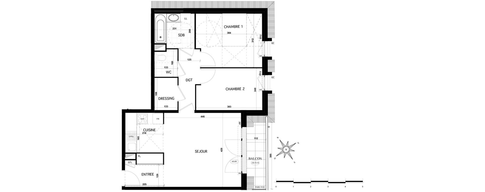 Appartement T3 de 62,11 m2 &agrave; Franconville Centre