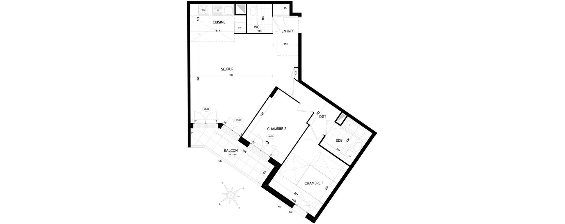Appartement T3 de 66,53 m2 &agrave; Franconville Centre