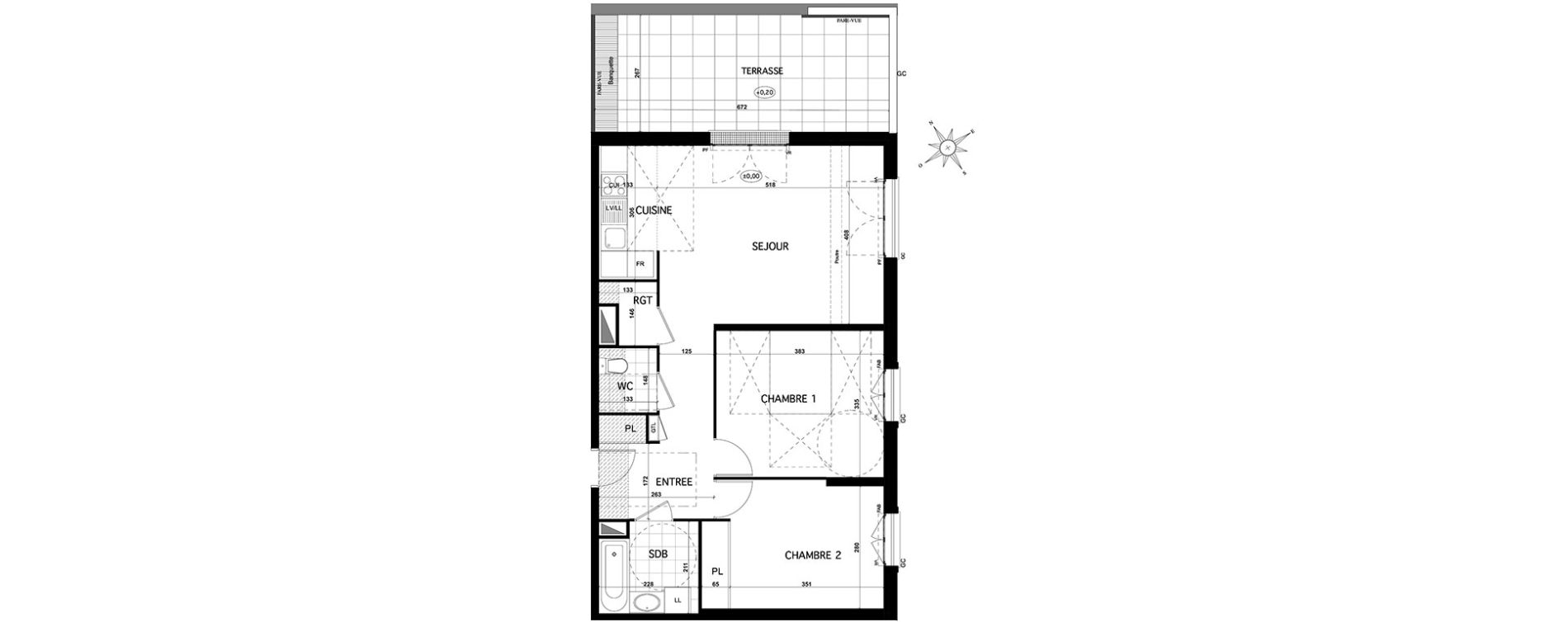 Appartement T3 de 66,32 m2 &agrave; Franconville Centre