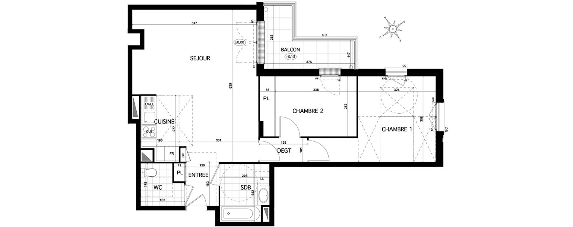 Appartement T3 de 67,40 m2 &agrave; Franconville Centre