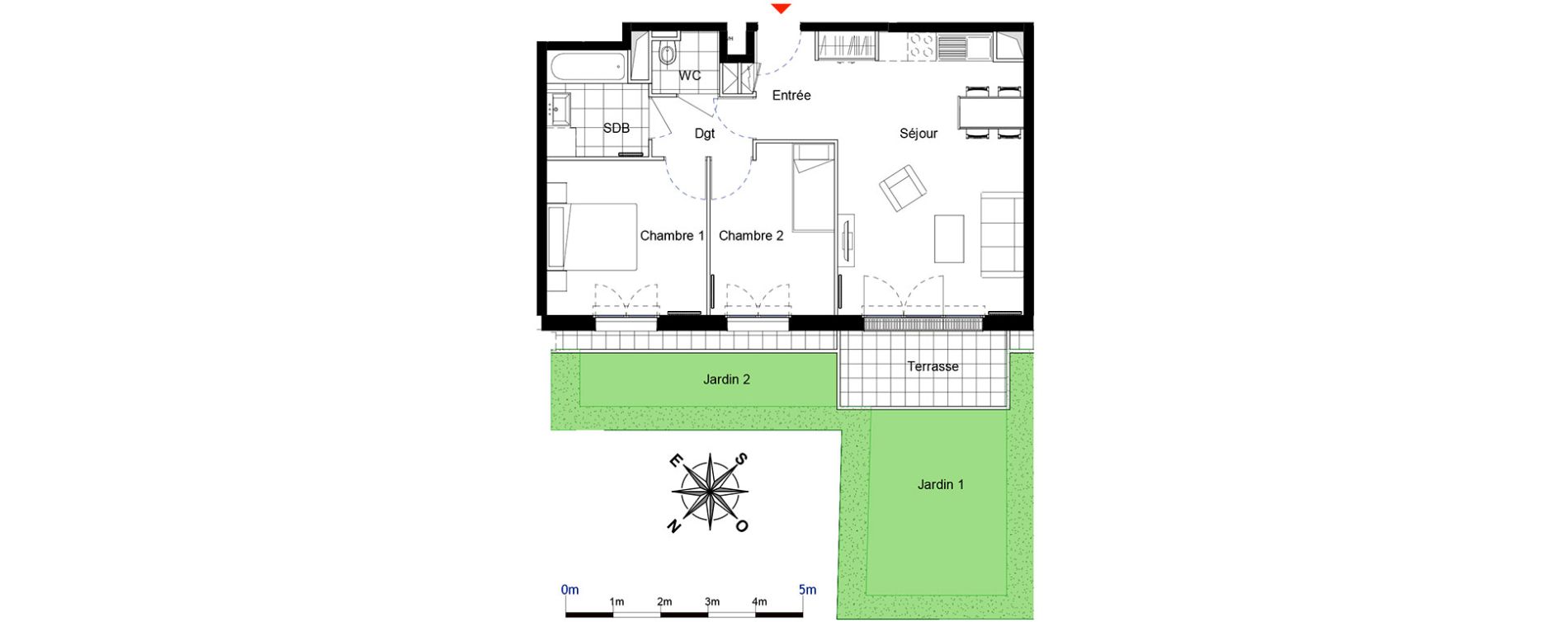 Appartement T3 de 56,68 m2 &agrave; Franconville Centre