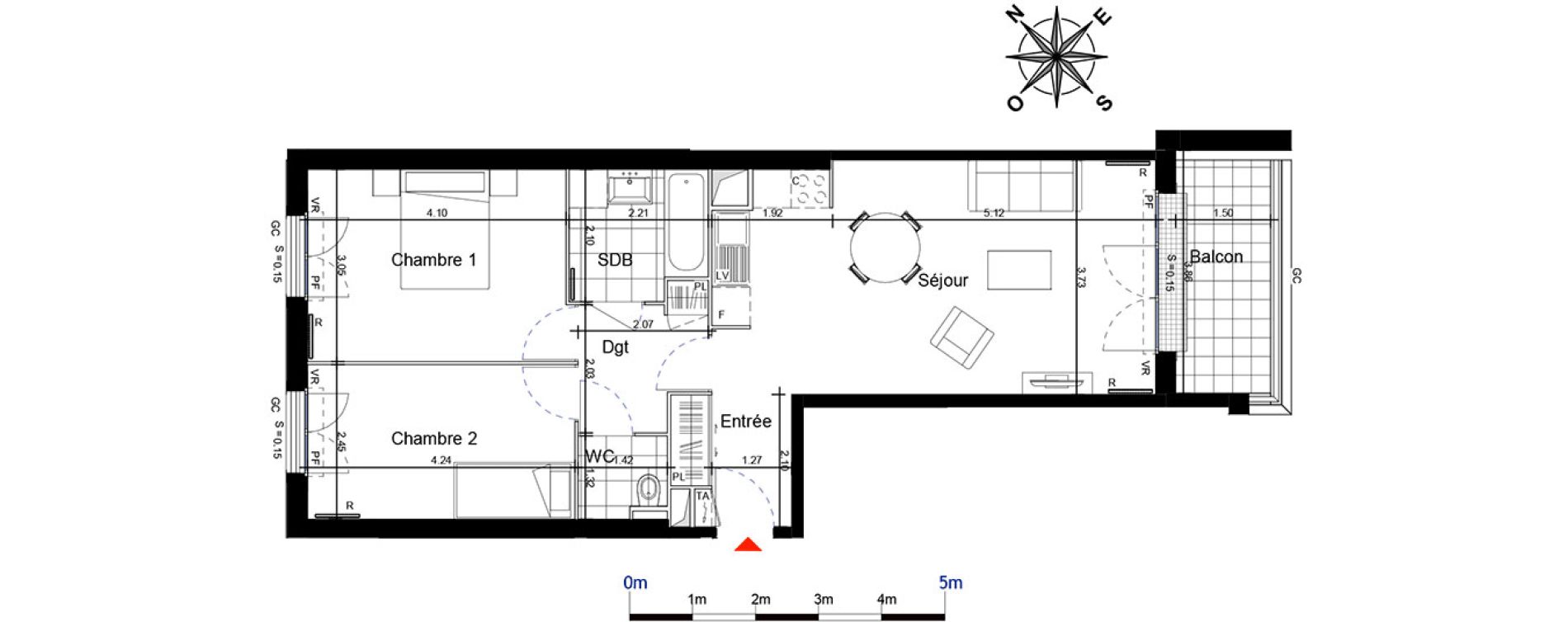 Appartement T3 de 63,23 m2 &agrave; Franconville Centre