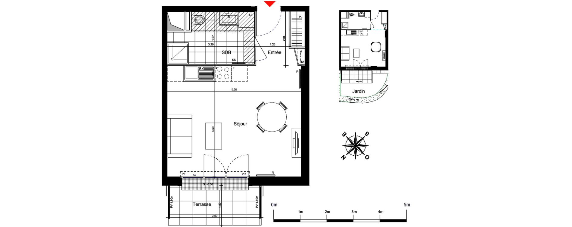 Appartement T1 de 30,52 m2 &agrave; Franconville Centre
