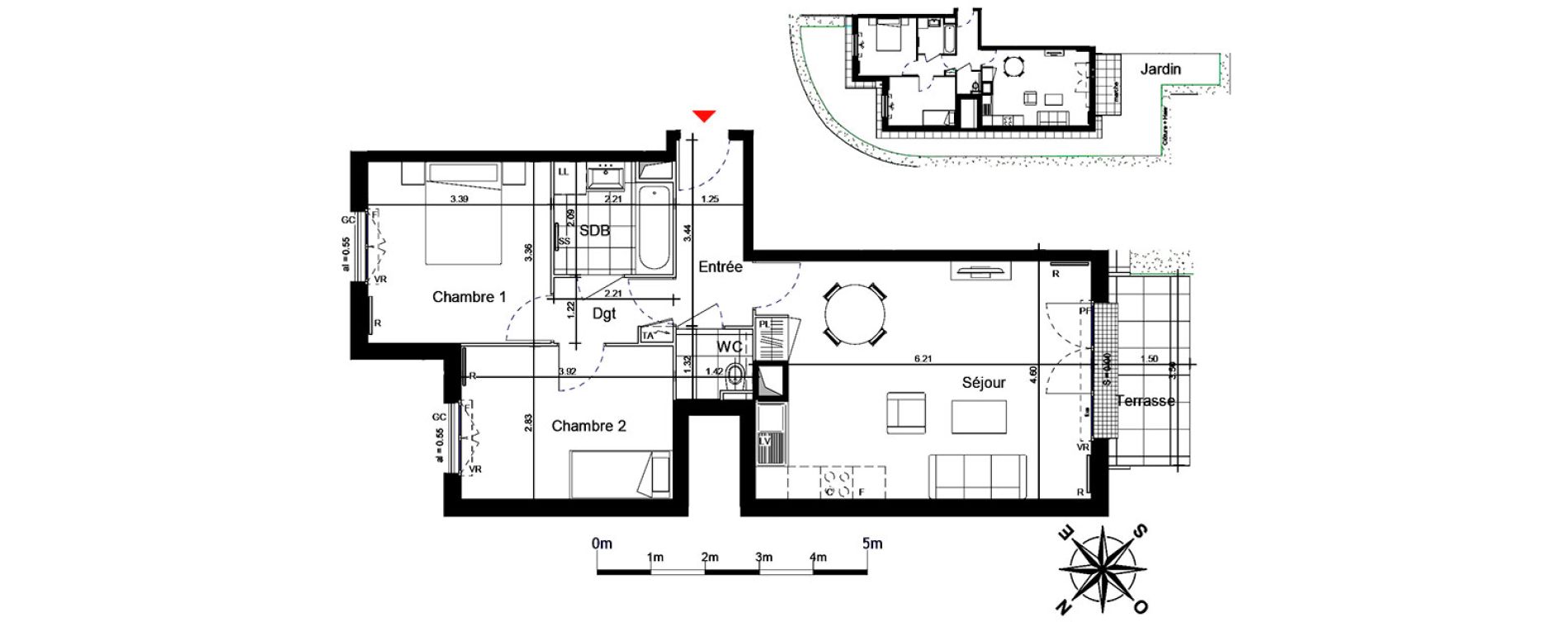 Appartement T3 de 62,50 m2 &agrave; Franconville Centre