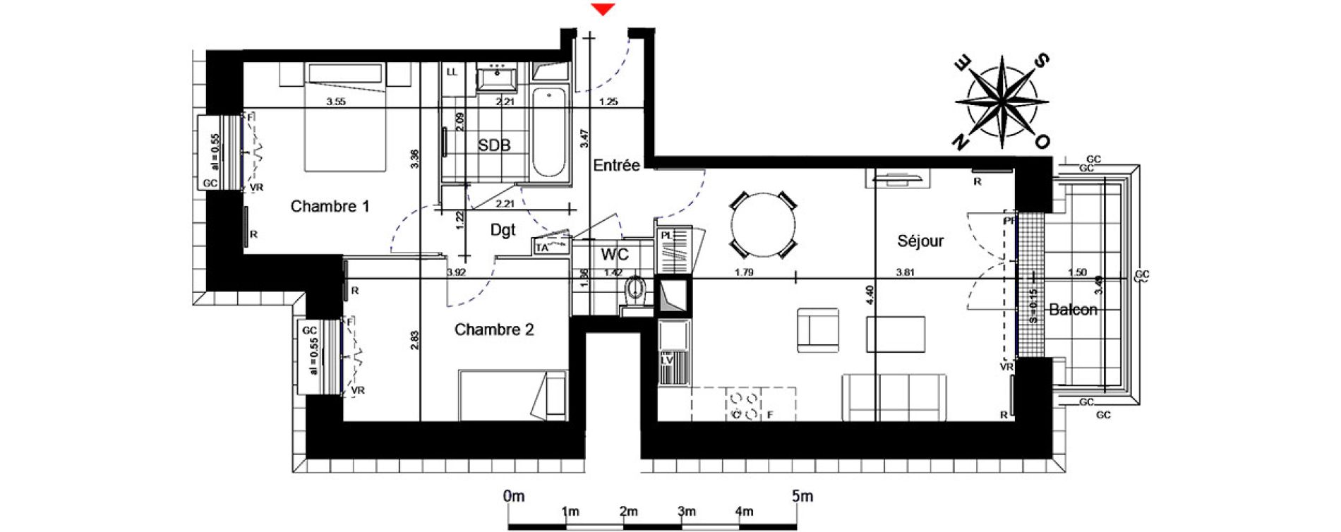 Appartement T3 de 62,45 m2 &agrave; Franconville Centre