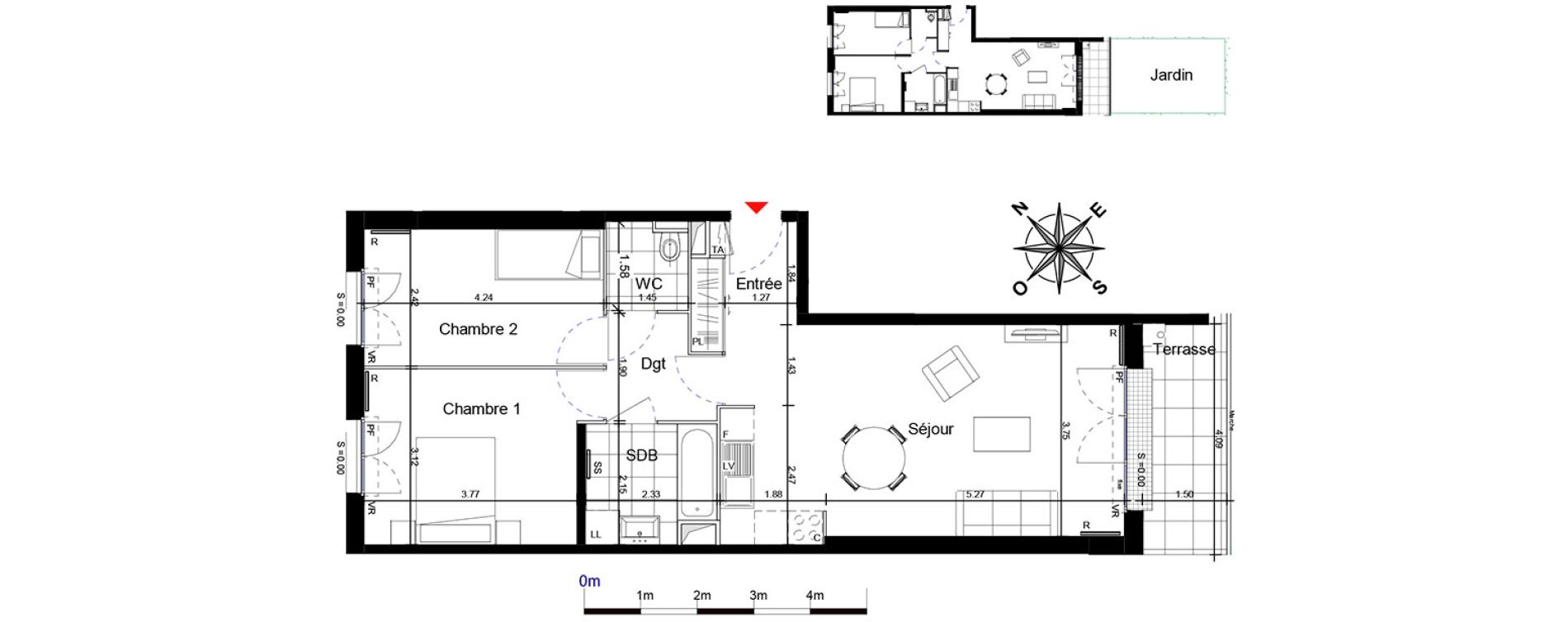 Appartement T3 de 62,96 m2 &agrave; Franconville Centre