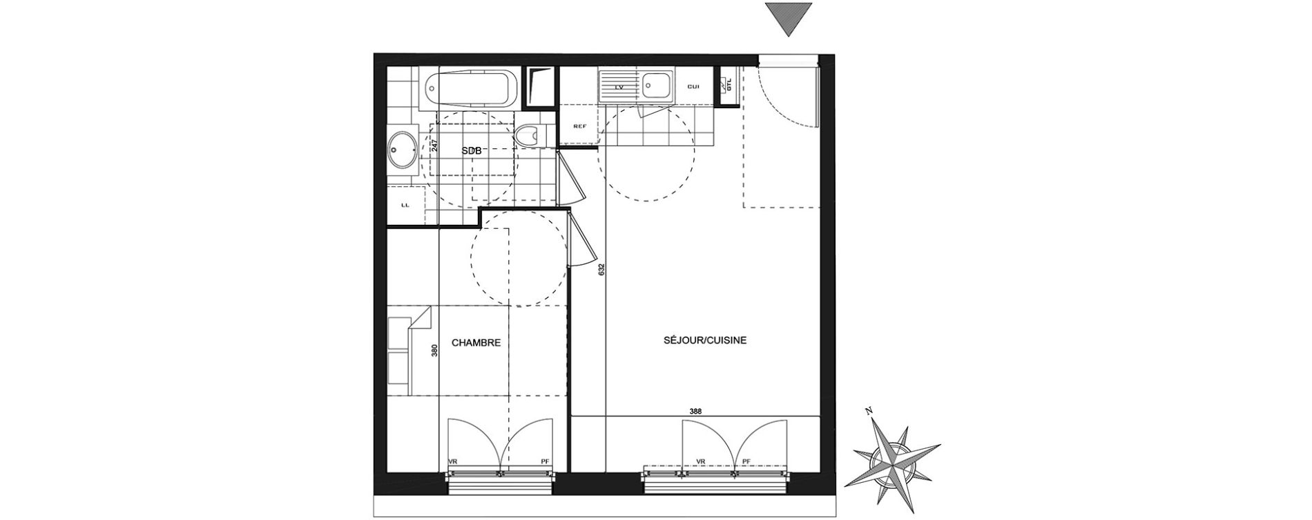Appartement T2 de 41,48 m2 &agrave; Franconville Jean monnet