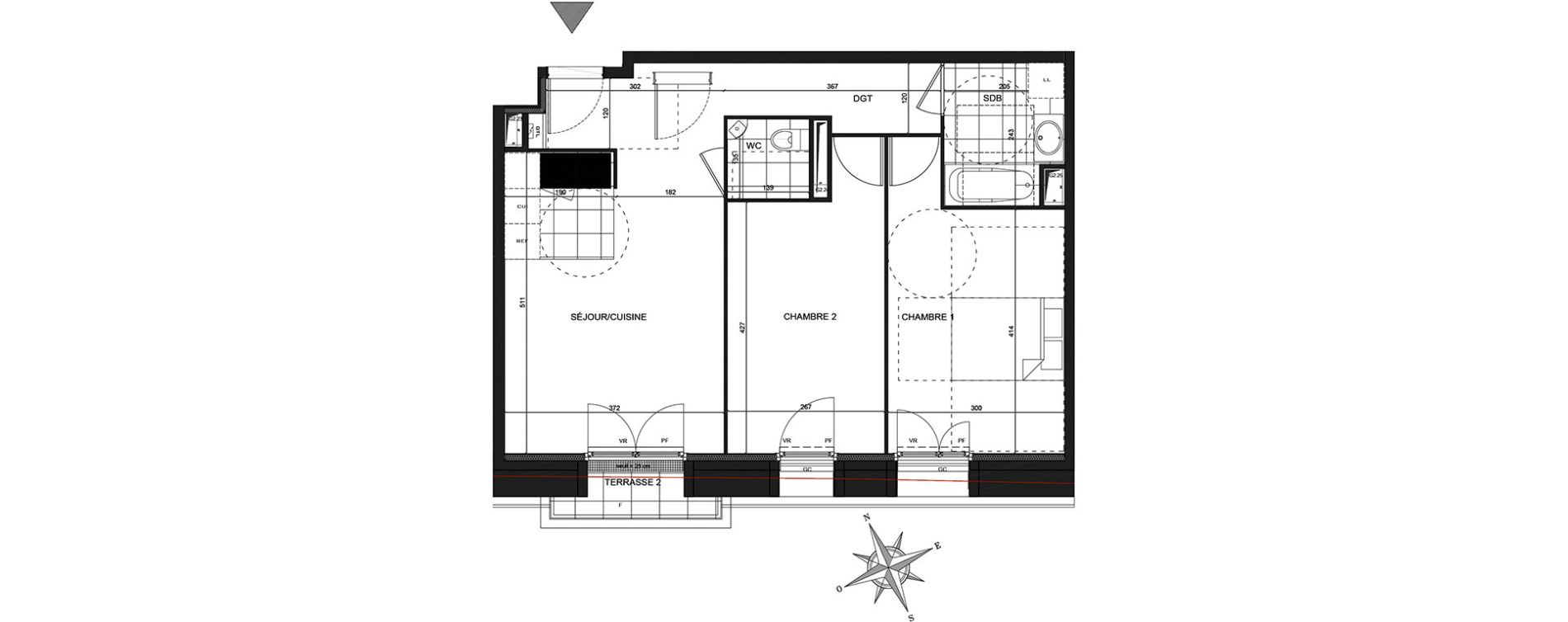 Appartement T3 de 59,37 m2 &agrave; Franconville Jean monnet